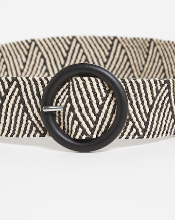 Monochrome Raffia Belt