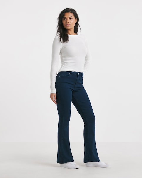 Indigo Highwaist Super Stretch Flare Jeans