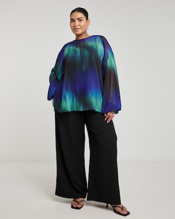 Joanna Hope Ombre Volume Sleeve Blouse