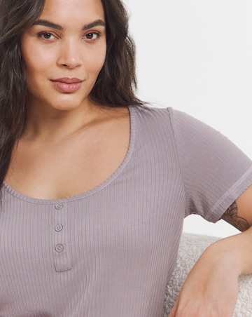 Modal Rib Pyjama Shortie Set