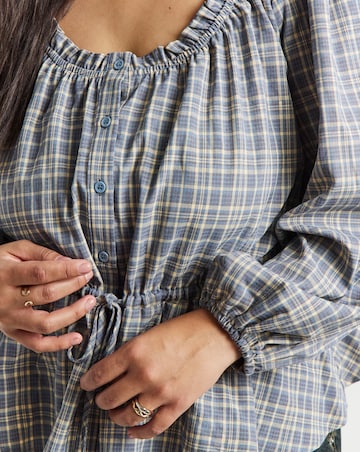 Cinch Square Neck Prairie Blouse