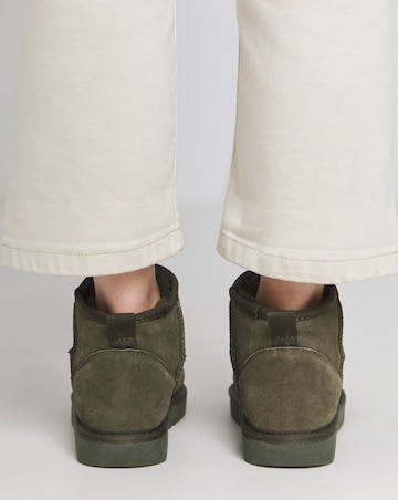 Renna Suede Low Cut Warm Lined Snug Boots Wide E Fit