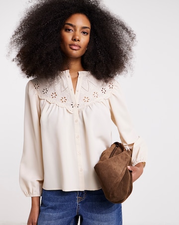 Simply Be Broderie Yoke Blouse