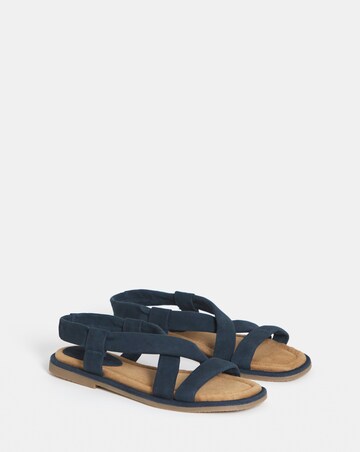 Violeta Tubular Leather Flat Sandals - Extra Wide Fit (EEE)