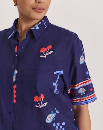 Simply Be Dolce Vita Cotton Shirt And Short Beach Co-ord