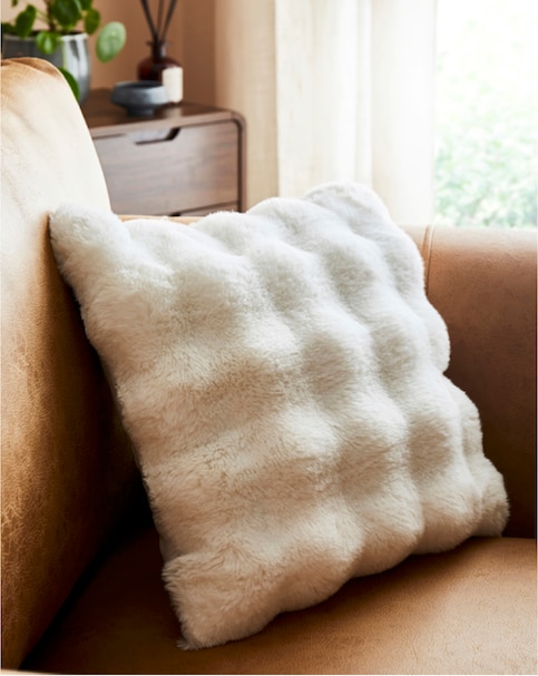 Luxe Bubble Faux Fur Cushion