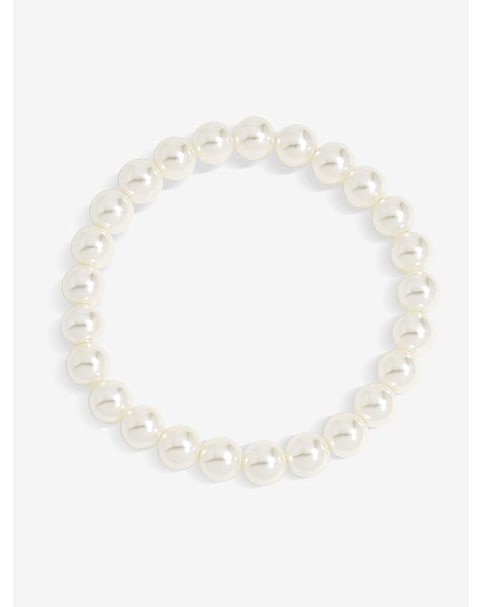 Jon Richard Single Row Pearl Stretch Bracelet