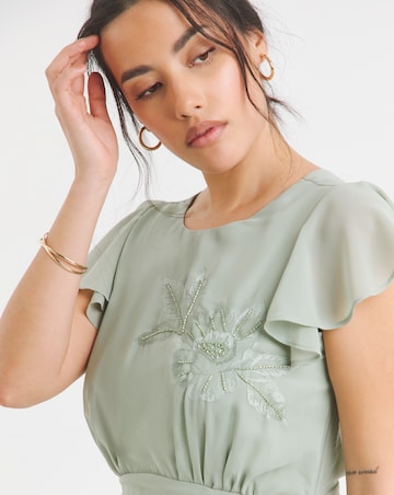 Maya Deluxe Chiffon Cowl Back Maxi
