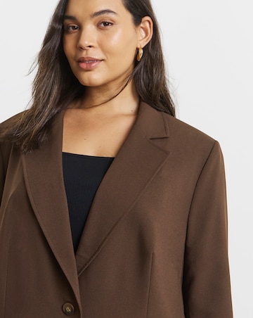 Chocolate Oversized Single Breasted Blazer