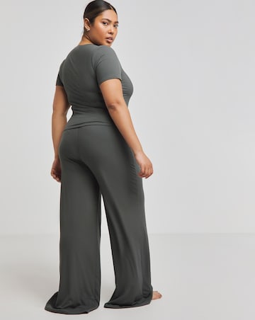 TALA Sculpting Lounge Wrap Waist Wide Leg Trouser 30''
