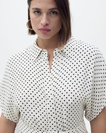 Mango Polka-Dot Dress with Belt