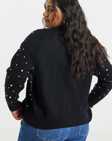 Lovedrobe Pearl Embellished Cardigan