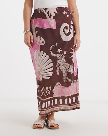 Chocolate Cheetah Print Skirt