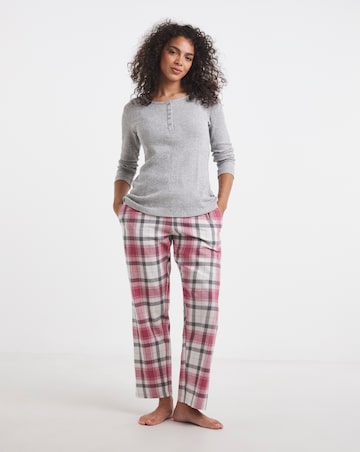 Pretty Secrets Check Henley Pyjama Set