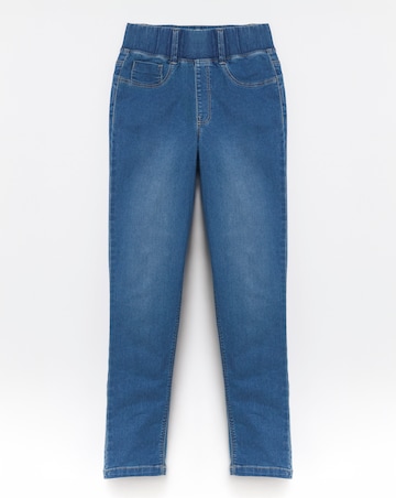 Mid Wash Stretch Slim Pull On Jeggings