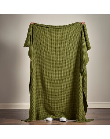 Pineapple Elephant Jaipur Waffle Cotton Throw