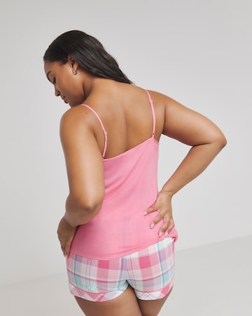 Cyberjammies Woven Cami and Check Shorts Pyjama Set