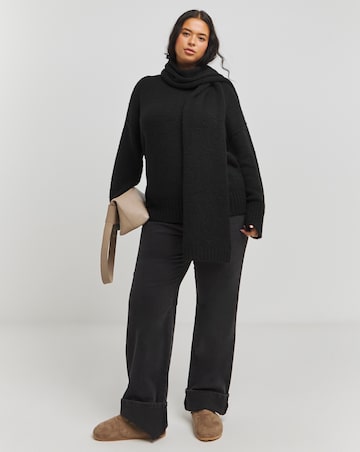 Black Jumper with Scarf