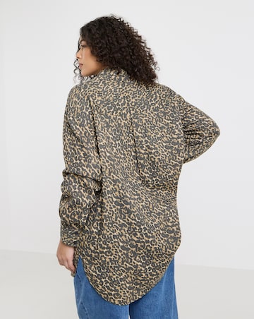 Leopard Animal Linen Mix Shirt