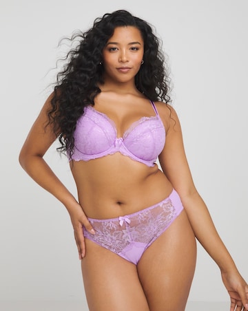 Pretty Secrets (2 Pack) Ella Lace Padded Plunge Wired Bras (B-J) Lilac/Blue