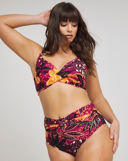 MAGISCULPT Twist Front High Waist Tummy Control Bikini Bottoms