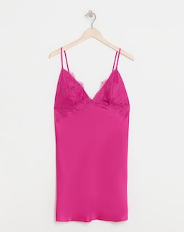 Figleaves Stretch Satin Lace Chemise