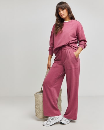 Burgundy Acid Wash Seam Detail Sweatshirt