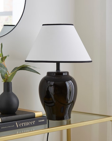 Joanna Hope Elizabeth Ceramic Black Table Lamp