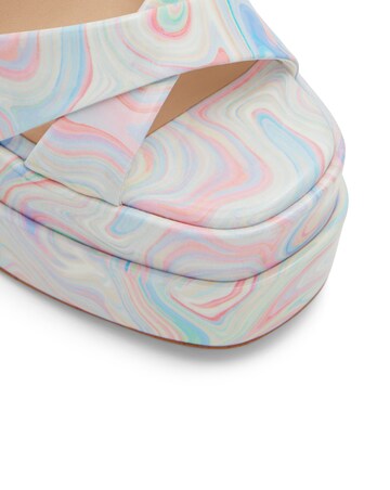 Aldo Gisel Swirl Print Platform Sandals D Fit