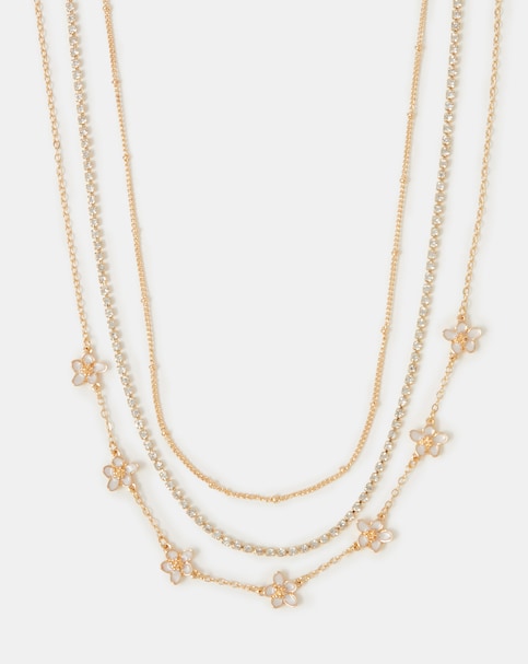 Accessorize 3-Pack Flower Chain Necklaces