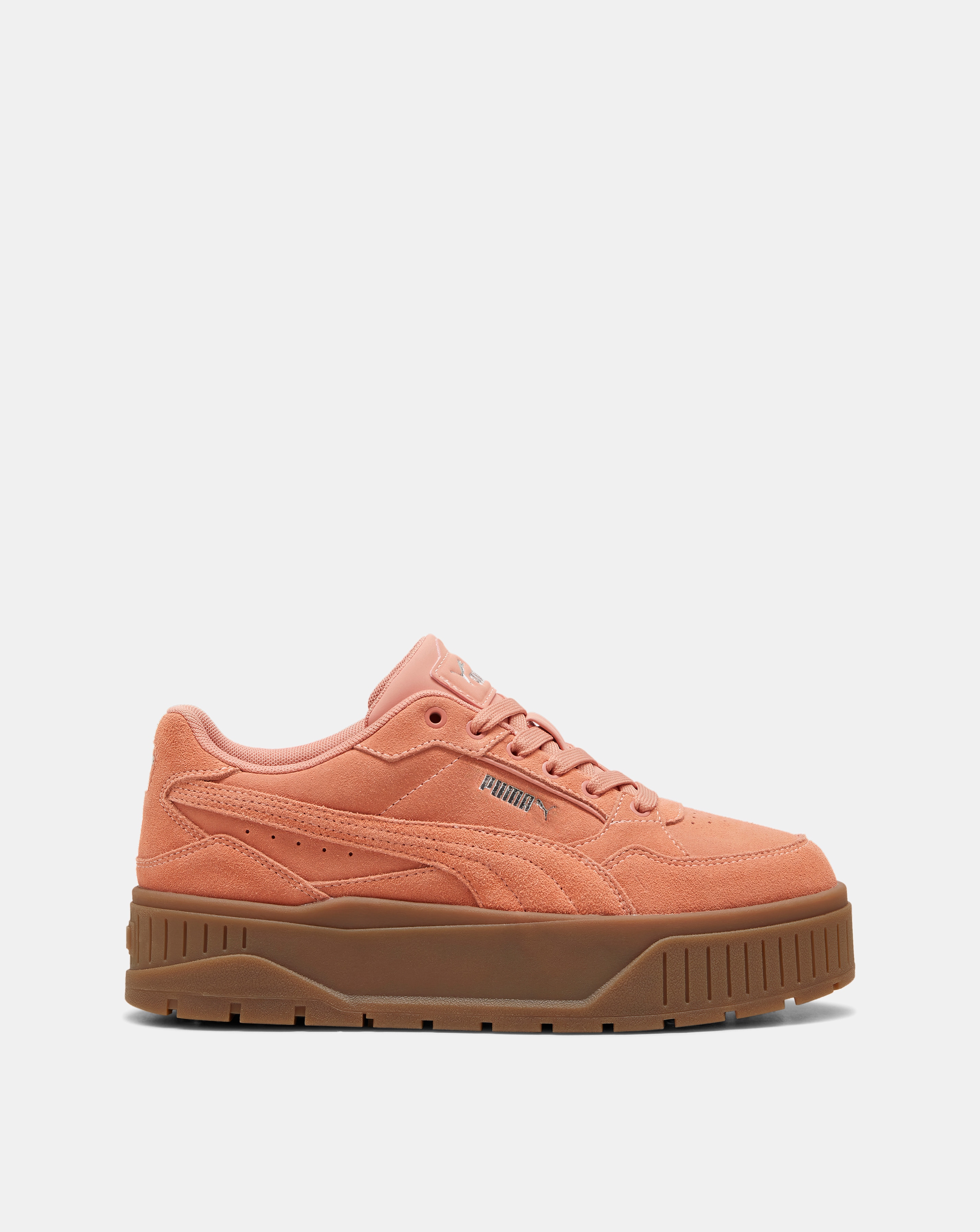 Tan puma suede platform sales