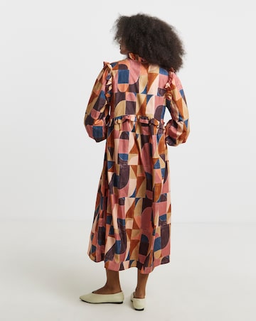 Native Youth Textured Tie Detail Printed Maxi Dress