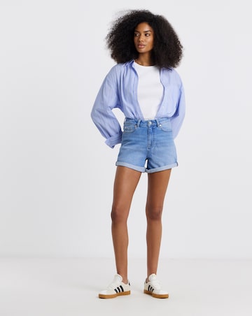 Light Blue 99/1 Loose Mom Shorts