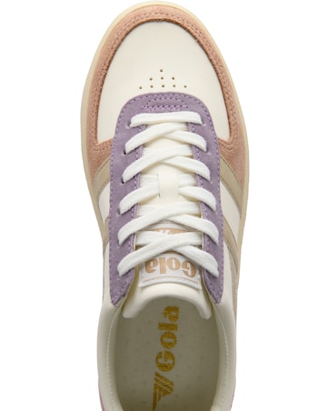 Gola Grandslam Quadrant Trainers - Off White/Cameo/Gold/Candy