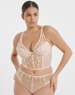 Simply Be Summer Cherries Embroidery Thong