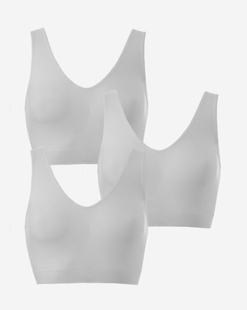 Pretty Secrets 3 Pack Comfort Tops Fits Up To D - White
