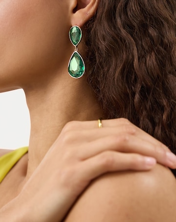 Accessorize Double Gem Teardrop Earrings