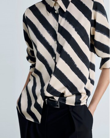 Mango Ideale Satin Print Shirt