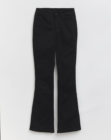 Super Stretch Premium Denim Black Flared Jeans
