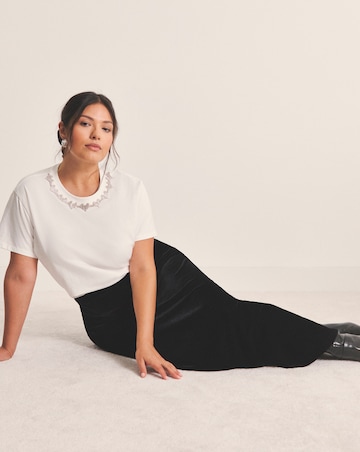 Simply Be Velour Midaxi Skirt