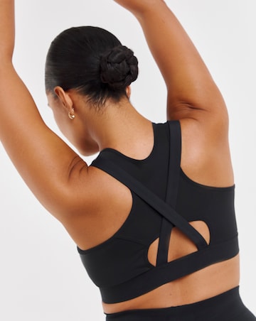 Figleaves Two Layer Zip Front Sports Bra (B-F) Black