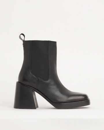 Emery Leather Platform Chelsea Ankle Boots Wide E Fit