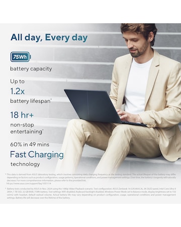 ASUS Zenbook 14 OLED UX3405CA 14in Intel Core Ultra 9 32GB 1TB Touchscreen