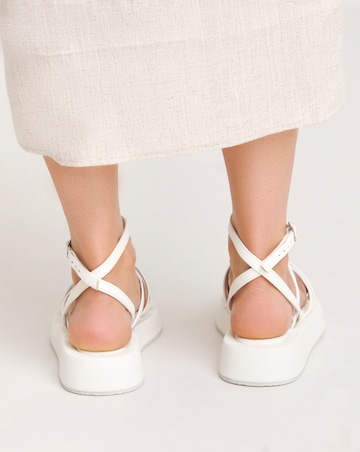 Simply Be Phoebe Strappy Flatform Sandals - Wide Fit (E)