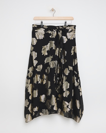 Jo by Joanna Hope Foil Lurex Midi Skirt