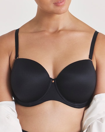 Figleaves Smoothing Multiway Balcony Bra (B-GG) Black