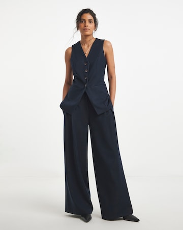 Simply Be Indigo Denim Look Longline Waistcoat