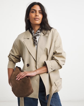 Stone Blouson Sleeve Trench