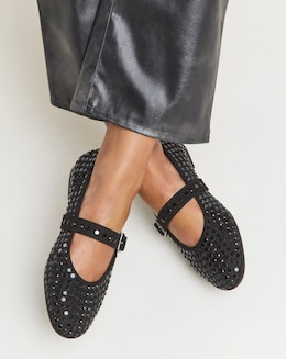 Addison Studded Mary Jane Shoes - Extra Wide Fit (EEE)