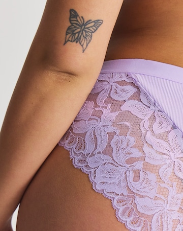 Pretty Secrets (3 Pack) Harper Lace Rib Midi Brazilian Knickers